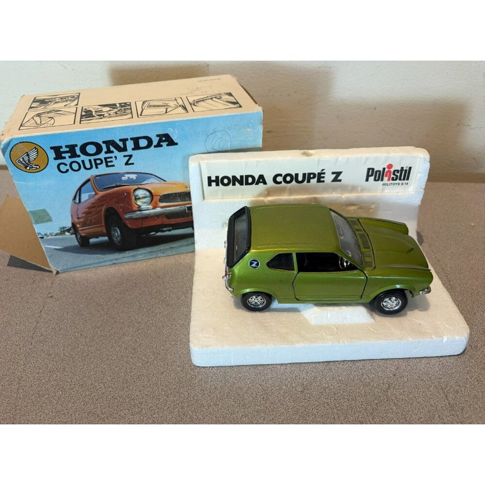 Vintage 70’s Polistil S14 1/25 Honda Coupe Z Silver w box diecast model